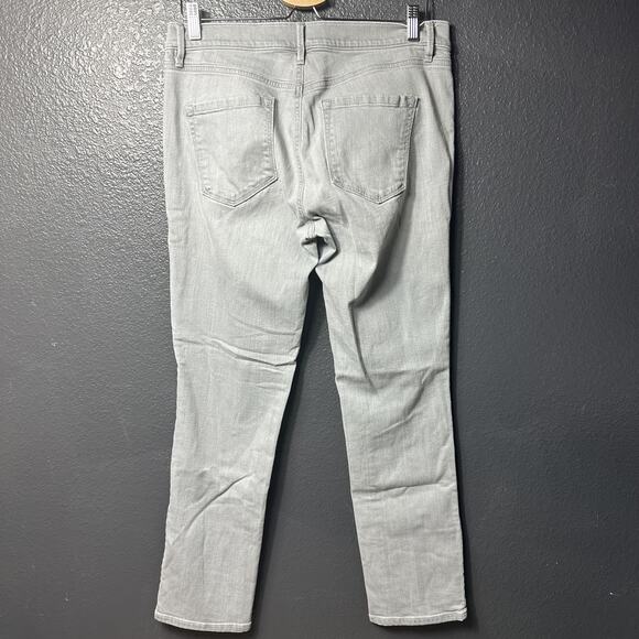 Ann Taylor LOFT Women's Light Gray Modern Straight Jeans Size 31/12 - Picture 4 of 8